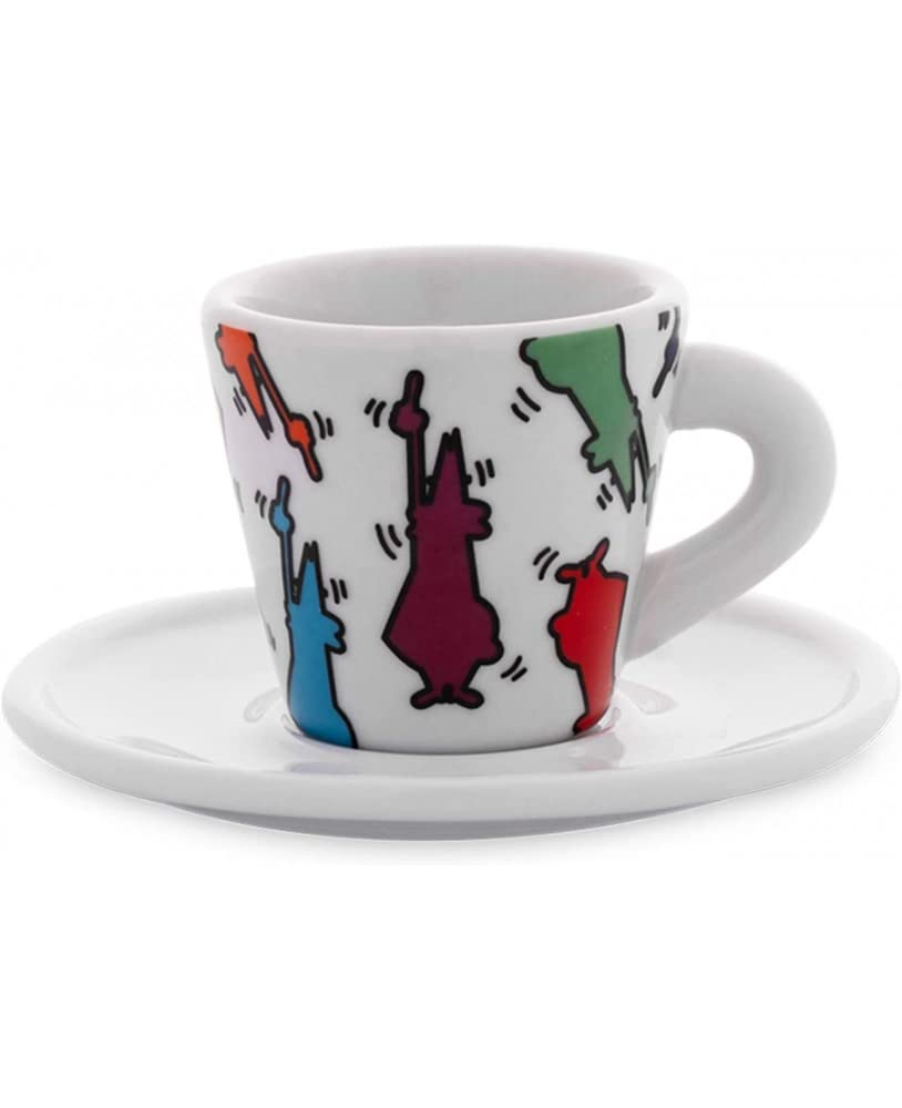 Bialetti Set 4 Tazzine Con Piattino Espresso Arte 2021
