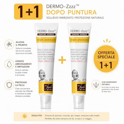Fiocchi di Riso Dermo-Zzzz Dopo Puntura, Lenitivo Calmante, Aloe Vera e Pantenolo, Allevia il Prurito da Punture di Insetti, 14ml
