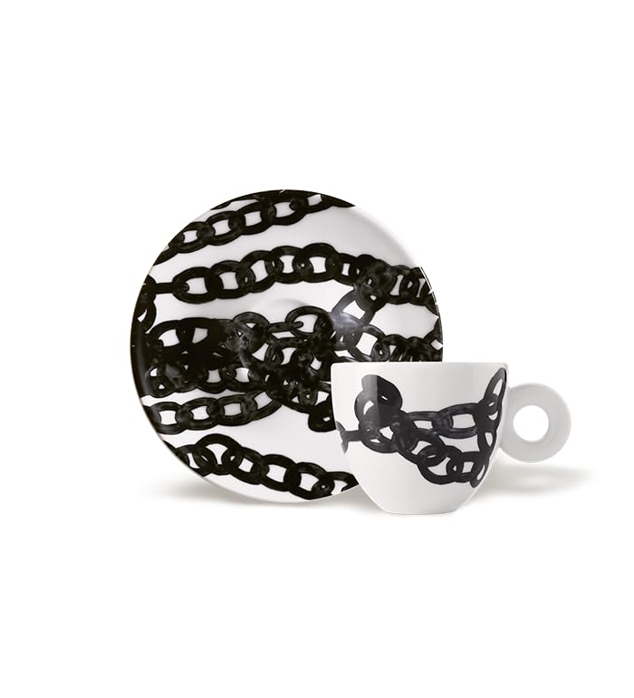 illy 25156 Art Collection, Collezione Genesi 2 Tazze da Cappuccino Numerate e Firmate Monica Bonvicini e Shirin Neshat