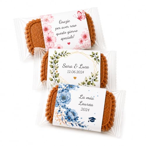 Lotus Biscoff Biscotti Personalizzati, Idea Regalo o Bomboniera per Compleanni, Comunioni e Battesimi