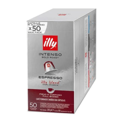 ILLY 200 Capsule Compatibili Nespresso 4 Confezioni da 50 Caffè Gusto INTENSO