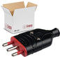RS78007 ROSI Spina Mobile Antischiacciamento Elaplug 10/16A | Confezione da 25 Spine Nere 250V con 2 poli + Terra