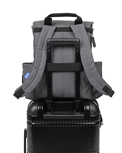 Chicco Lightweight and functional backpack for parents, equipped with thermal pockets, practical, elegant and functional, with magnetic closure, dark gray