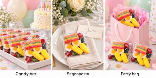 Haribo Caramelle Gommose Assortite 18 bustine da 50g. | Bustina Trasparente, Gusto Frutta Mista, Feste ed Eventi