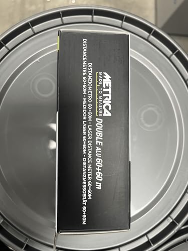 Metrica 61662 - Misuratore Laser Double: 60+60 Metri, Corpo in Alluminio, Magnetico, Funzione HSA, e Inclinometro; Ricaricabile con USB-C