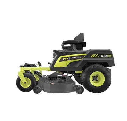 RY72ZTRX137-310 Tondeuse à gazon sans balais à batterie 72 V | Tondeuse à gazon zéro braquage avec 3 batteries 10 Ah fournies | Portée d'action : 12 000 m2