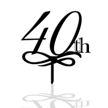 Cake Topper Numero Anni Personalizzato in Plexiglass Specchiato, 15x14 cm, 3mm di Spessore | Personalizza le Cifre degli anni 18, 25, 30, 45, 50, 75, 100 Compleanno