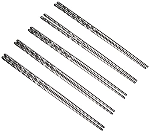 Fackelmann Asia Line Bacchette Cinesi, Acciaio, Argento, 23 x 11.7 x 0.7 cm