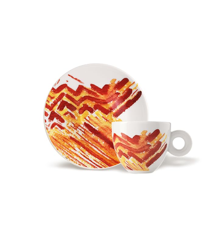 illy 25153 Art Collection, Collezione Genesi 4 Tazze da Cappuccino Numerate e Firmate Monica Bonvicini e Shirin Neshat