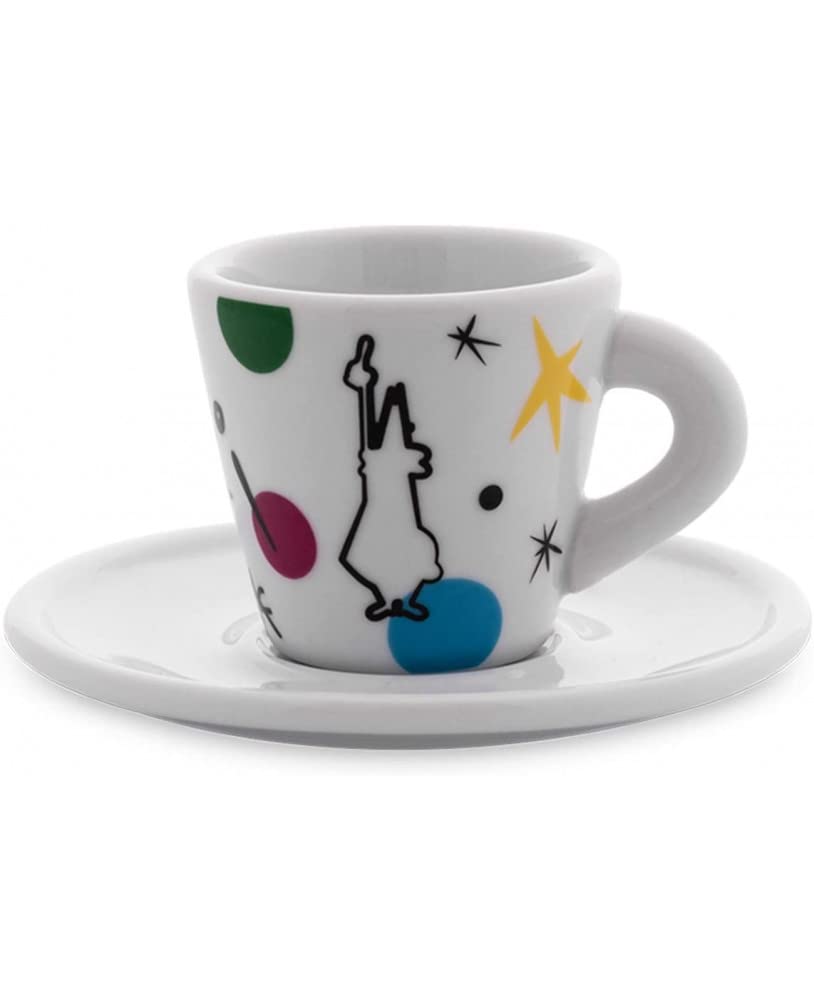 Bialetti Set 4 Tazzine Con Piattino Espresso Arte 2021