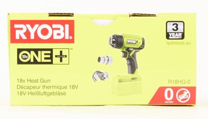 Ryobi 5133004423 - Soffiatore ad aria calda (18 V, grado di calore fino a 470°, illuminazione a LED, con due ugelli, senza batteria) R18HG