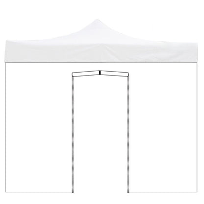 Telo laterale 3x2m bianco impermeabile con porta avvolgibile per gazebo richiudibile MARKET-PRO