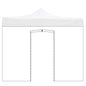 Telo laterale 3x2m bianco impermeabile con porta avvolgibile per gazebo richiudibile MARKET-PRO