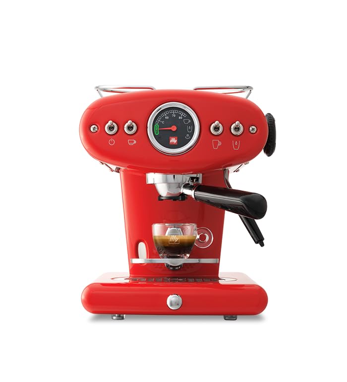 ILLY 60611 X1 Macchina Caffè a Capsule X-CAPS , Colore Rosso | Nuovo sistema iperinfusione, Disegnata da Luca Trazzi