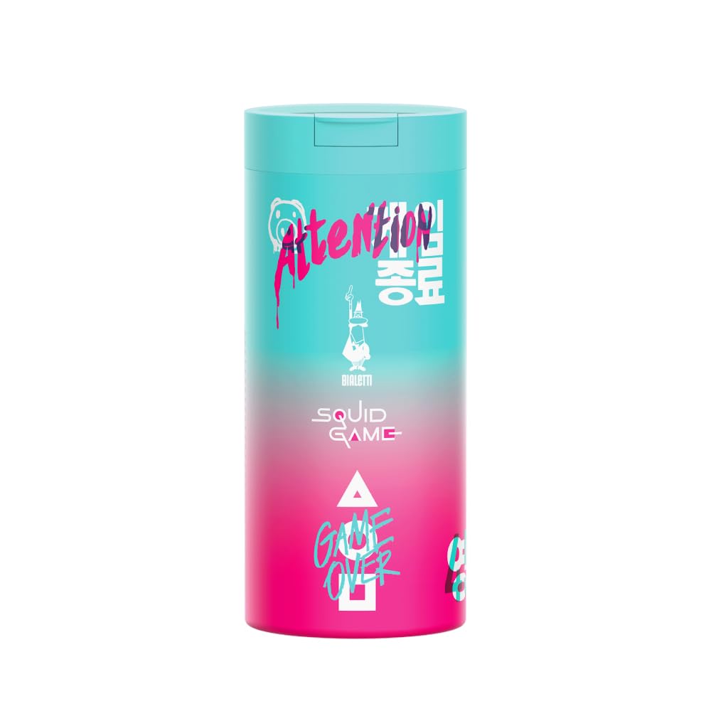 Bialetti Travel Mug Squid Game©, 360ml, Acciaio Inox, Double Wall