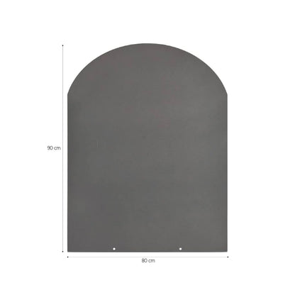Divina Fire Pedana salvapavimento per stufe a Legna e Pellet in Acciaio 90x80