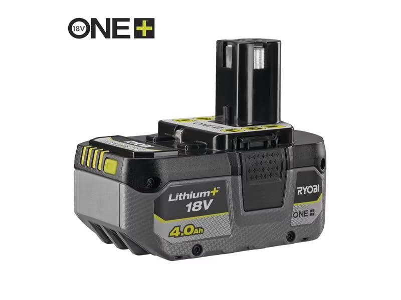 RYOBI Kit Batteria 18V ONE+™ Lithium+™ 4,0 Ah con Caricabatteria Compatto, Compatibile con Tutti gli Utensili 18V ONE+™