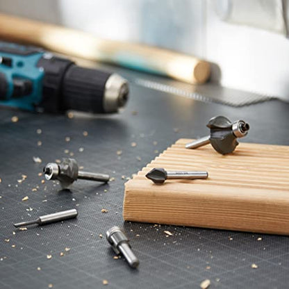 RYOBI RAKRBS5 Set di 5 Frese da 6mm per Legno per Fresatrice e Tagliabordi