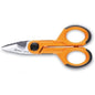Beta 1128FXS - Forbici elettricista con svasatore, lame in acciaio inossidabile con microdentatura, gola tranciacavo e crimpatore per terminali a tubetto
