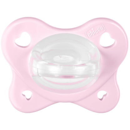 Chicco Gommotto Dual Soft, Ciuccio in Silicone 2-6 Mesi, Bicolore, Set di Gommotti con Doppia Morbidezza, Supportano la Respirazione e Favoriscono il Corretto Sviluppo della Bocca, 2 Pezzi, Bimba