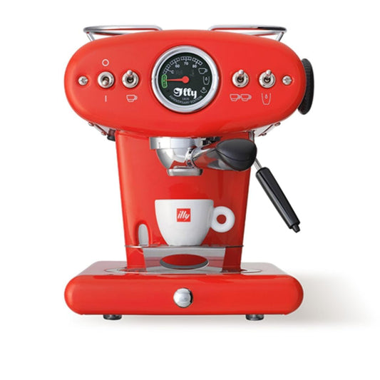 60457 ILLY X1 Anniversary ESE & Ground, Macchina da caffe a Cialde e Caffè Macinato - Rosso