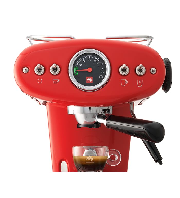 ILLY 60611 X1 Macchina Caffè a Capsule X-CAPS , Colore Rosso | Nuovo sistema iperinfusione, Disegnata da Luca Trazzi