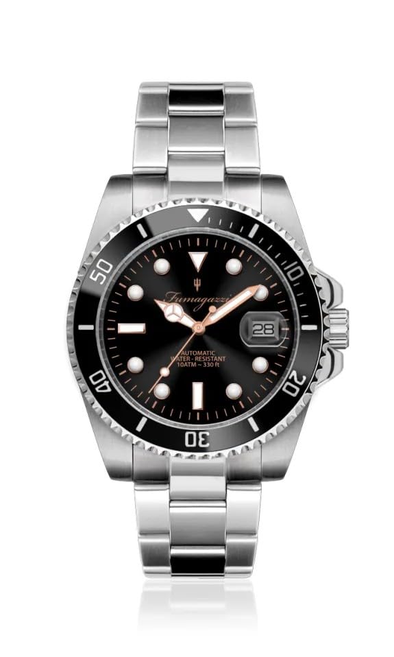 Generico FU151 Orologio da Polso Fumagazzi - Cor saro Automatico, ø 40 mm, Cinturino Acciaio Solido Lucido, Movimento Automatico, Water Resistant 10 atm