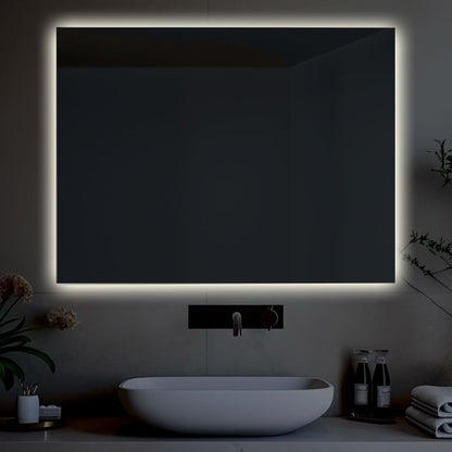 DIVINA HOME Specchio da Bagno retroilluminato Reversibile Aurora LED 70x90 Made in Italy