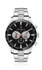Generico FU002 Orologio da Polso Fumagazzi - Velocs “Acciaio”, ø 45 mm, Cinturino Acciaio Solido Lucido, Movimento Cronografo, Water Resistant 5 atm