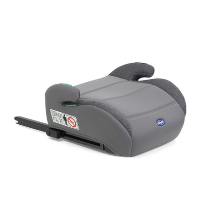 Chicco Quasar Fix i-Size, Seggiolino Auto Bambini 7-12 Anni (126-150 cm), Peso 23-36 kg, Gruppo 3, Facile da Installare con Sistema Isofix, con Braccioli Imbottiti e Seduta Confortevole, Grigio