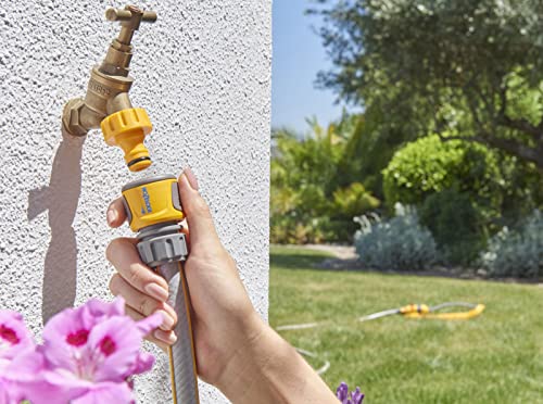 Hozelock Kit Raccordi Rapidi Tubo da Giardino con Ugello 3in1 | 8 Pezzi Connettori 12-15-19mm, con Rubinetto 3/4" e 1" - Lancia Irrigatore con getto Potente