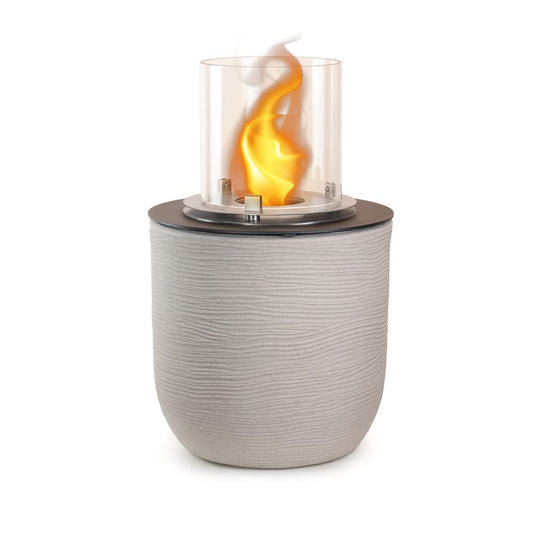 Divina Fire Camino a bioetanolo braciere da Giardino da Terra per Interno Esterno Raffaello Corda Beige d.35 x h55
