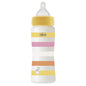Fast Flow Wellness Bottle, with Physio Teat in Soft Silicone and Soft Sense Finish, Anti-Colic, Reduces Regurgitation and Irritability, 330 ml Plastic Bottle, 4 Months+, Girl