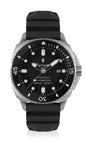 Generico FU247 Orologio da Polso Fumagazzi - Pagherai Nero Acciaio, ø 46 mm, Cinturino Morbido Silicone, Movimento Automatico, Water Resistant 1000 m