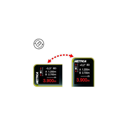 METRICA 61114 Double Laser Incligrad Misuratore Doppio 50mt indicazione Gradi