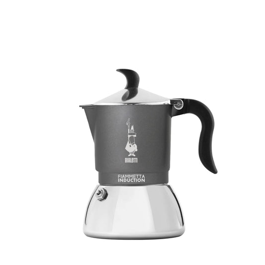 Bialetti Fiammetta Induction Caffettiera, Aluminium, Steel, Grigio, 4 Tazze