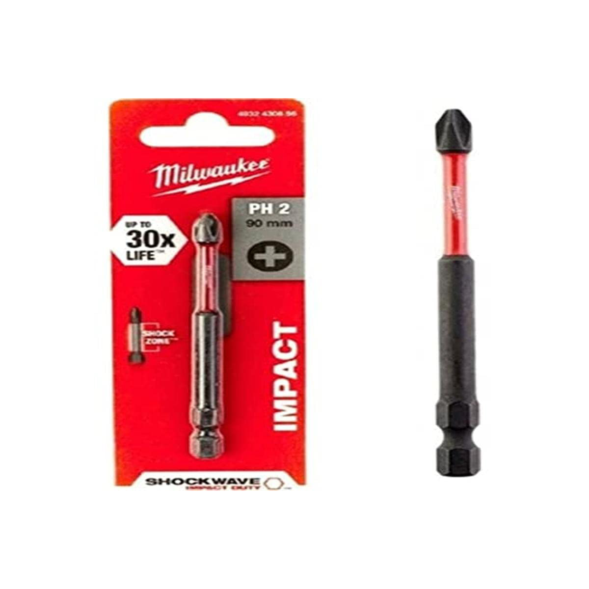 Milwaukee Punta per Cacciavite Shockwave Ph1 90Mm