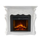 Camino elettrico caminetto da terra PARIGI in legno Bianco L123xP39xH100