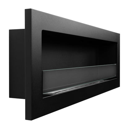 Divina Fire Camino a bioetanolo da Incasso Parete biocamino 120x40 Livorno 120 Nero