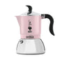 Bialetti Caffettiera Fiammetta Induction, 2 Tazze (100 ml), Adatta a Tutti i piani cottura, Design Elegante, Rosa