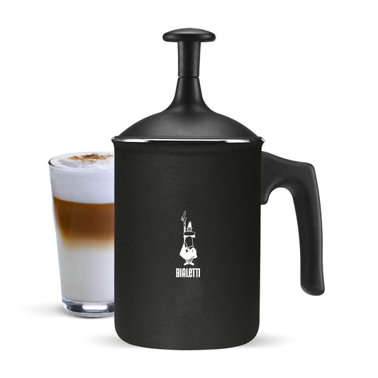 Bialetti Tutto Crema Alluminio Antiaderente, 3 tazze, 160 Ml, Non Adatto Ai Piani Induzione, Nero, 24.99 X 19.99 X 14.99 Cm