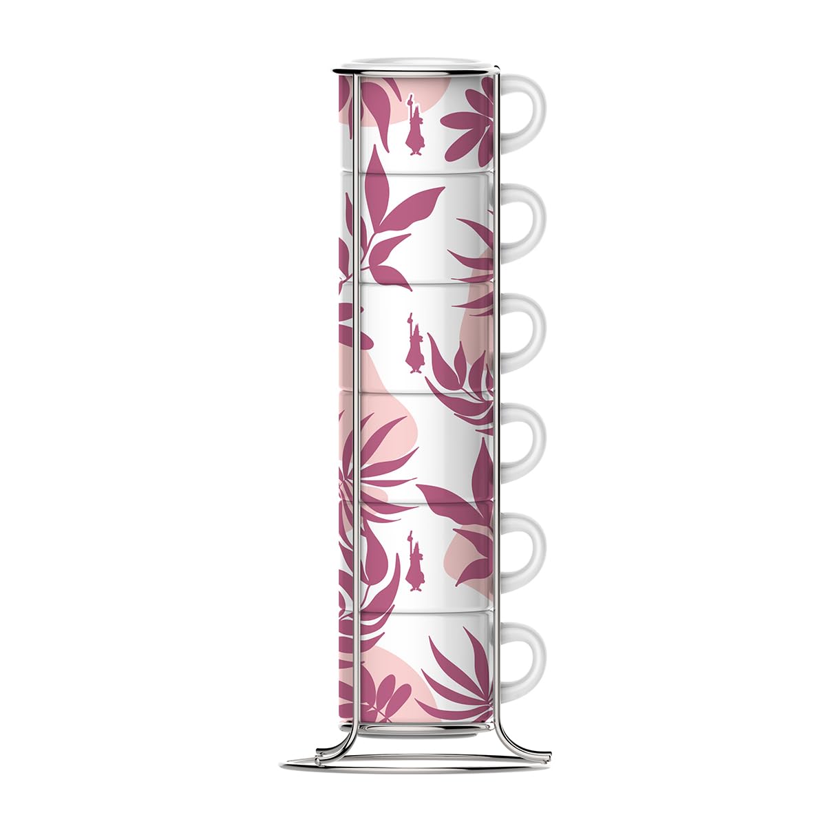 Bialetti Set 6 Tazzine Impilabili Rosa