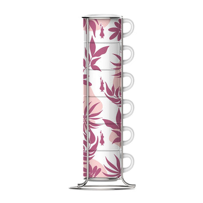 Bialetti Set 6 Tazzine Impilabili Rosa