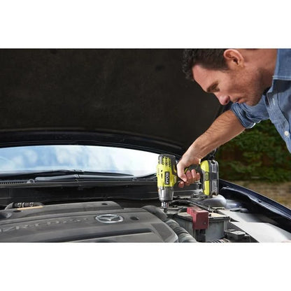 Ryobi Avvitatore ad Impulsi 18 V con 3 velocità, potenza massima di 400 Nm + 1 Batteria al litio da 2 Ah  | 3 Bussole in OMAGGIO