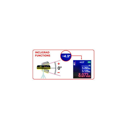 METRICA 61114 Double Laser Incligrad Misuratore Doppio 50mt indicazione Gradi