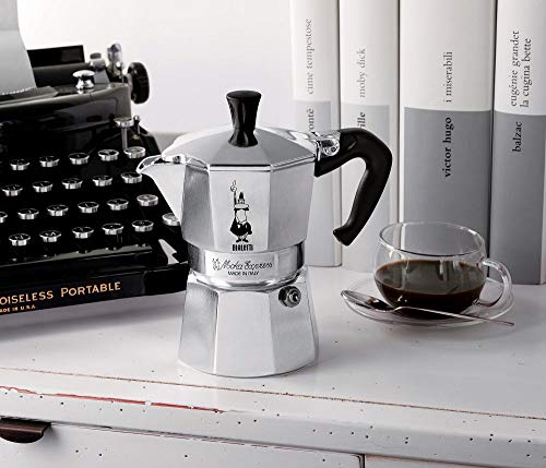 Bialetti Caffettiera Moka Express 12 Tazze, Manico anti scottatura, Non adatta a induzione, 12 Tazze (600 ml), Alluminio