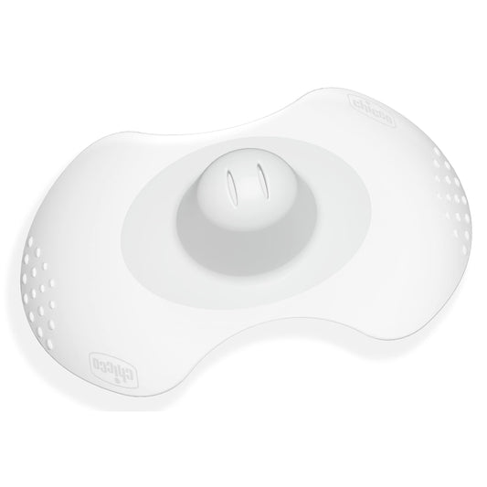 Chicco Paracapezzoli in Silicone, Copricapezzoli Allattamento, Proteggono il Capezzolo, Tettarella Anatomica, Contatto Naturale Pelle a Pelle, Alette Sagomate in Morbido Silicone, Taglia S/M, Bianco