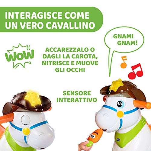 Chicco Cavallo a Dondolo per Bambini Baby Rodeo, Gioco Educativo e Interattivo, Cavallo Cavalcabile Bambino con Effetti Sonori, Max 25 kg, Giochi per Bambini 1-3 Anni, Made in Italy