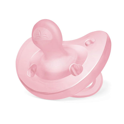 Chicco PhysioForma Ciuccio in Silicone 6 - 16 Mesi, Set di Gommotti Morbidi e Delicati, Supportano la Respirazione Fisiologica e Favoriscono il Corretto Sviluppo della Bocca, Rosa