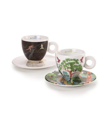 illy 24959 Set da 2 Tazze Da Cappucino Art Collection Biennale 2024 | Decoro B